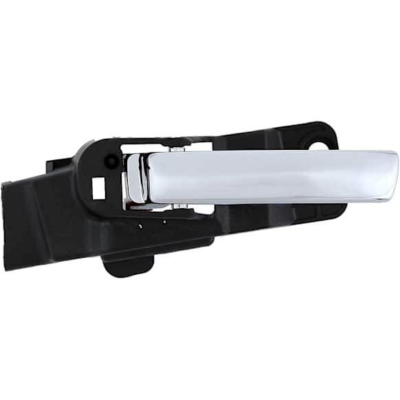 96474 Front, Driver Side Chrome Lever with Black Bezel Interior Door Handle, Without Door Lock Button, Help Series