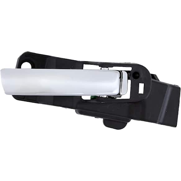 96475 Front, Passenger Side Chrome Lever with Black Bezel Interior Door Handle, Without Door Lock Button, Help Series