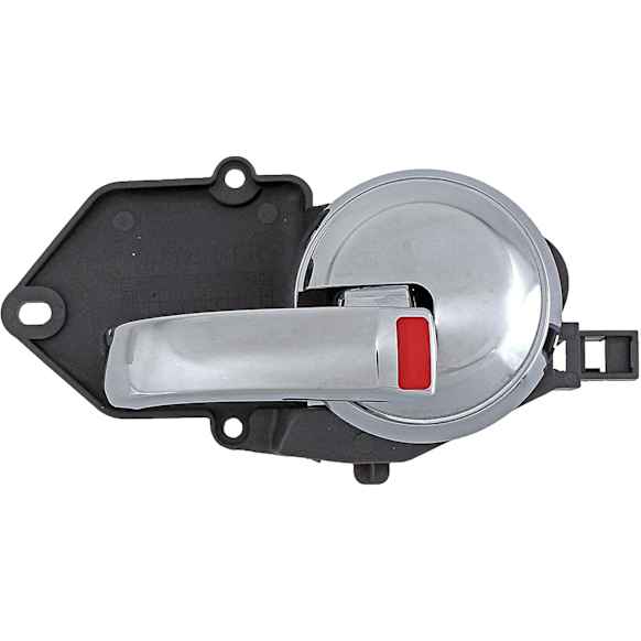 96483 Front, Passenger Side Chrome Lever with Black Bezel Interior Door Handle, Without Door Lock Button, Help Series
