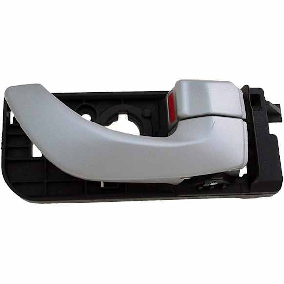 96529 Rear, Passenger Side Black bezel with silver lever Interior Door Handle, Without Door Lock Button, Help Series