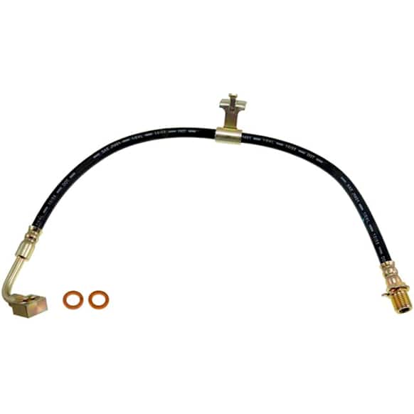 1979 Chevrolet G30 - Front, Driver Side Brake Line, With RPO Code JB5 (Power Brakes, Vacuum Boosted, Front Disc, Rear Drum); With RPO Code JB6 (Power Brakes, Vacuum Boosted); With Single Rear Wheel (SRW), Metal and Rubber, First Stop Series