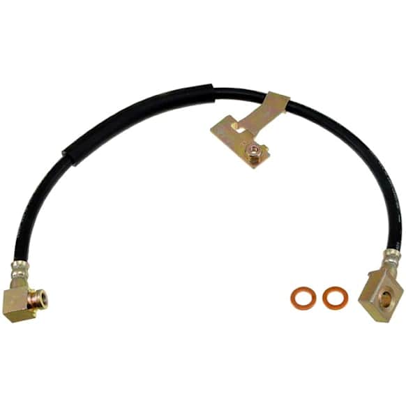 H380073 Front, Passenger Side First Stop Series Brake Line, Metal and Rubber