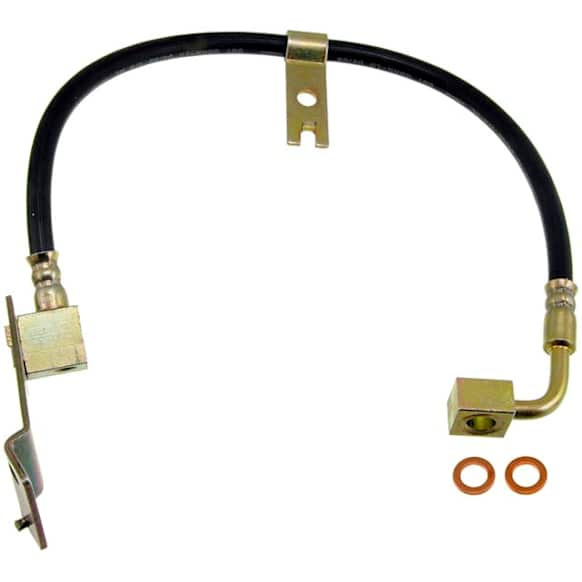 H380217 Front, Driver Side First Stop Series Brake Line, Metal and Rubber