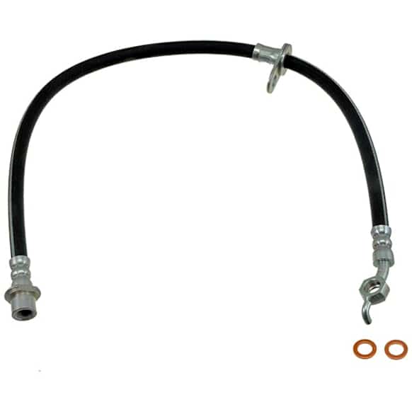 H380436 Front, Driver Side First Stop Series Brake Line, Metal and Rubber