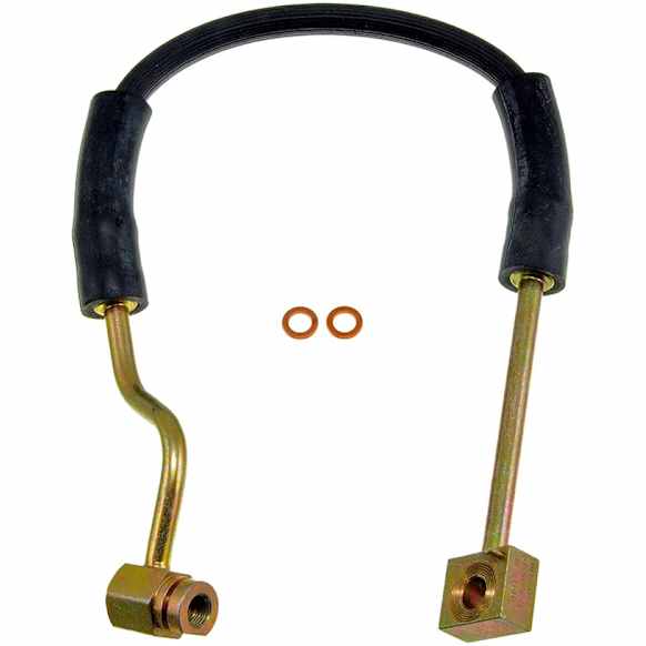 H38629 Front, Driver Side First Stop Series Brake Line, Metal and Rubber