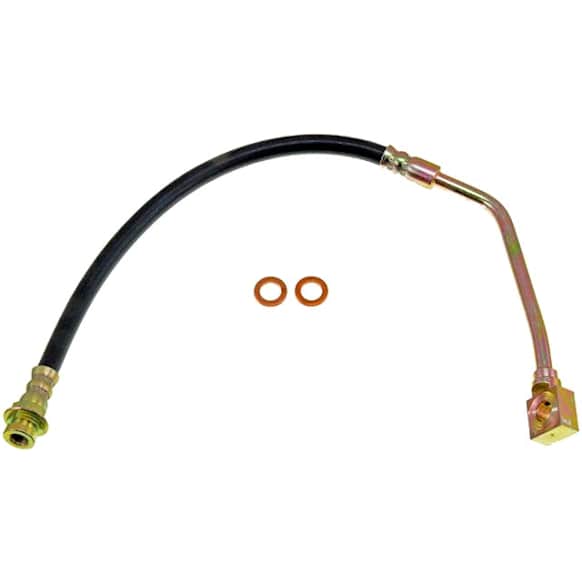 Front, Passenger Side First Stop Series Brake Line, Metal and Rubber