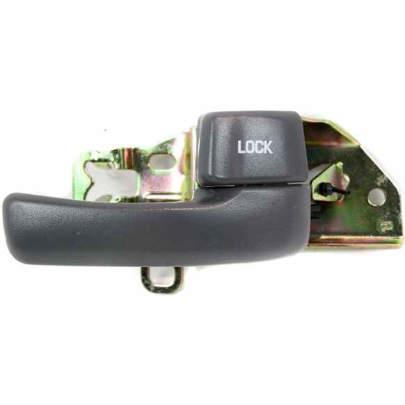 Front or Rear, Passenger Side Interior Door Handle, Gray, with Door Lock Button, without Bezel