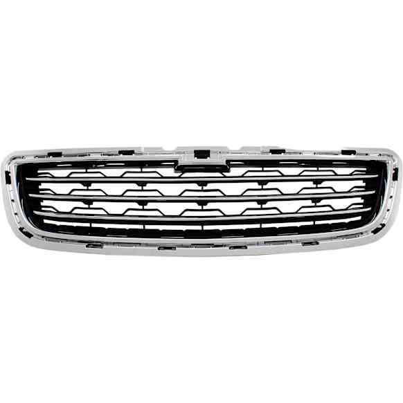 Lower Bumper Grille, Chrome Shell with Black Insert, with Chrome Moldings, 4 Cyl., 1.4L Engine, Korea Built Vehicle, CAPA Certified