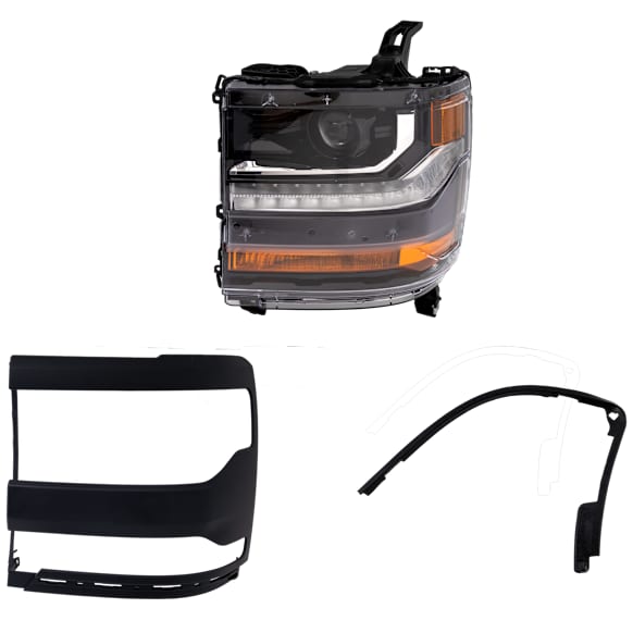 2018 Chevrolet Silverado 1500 - Driver Side HID/Xenon Headlight, With bulb(s), For Models Without LED Headlights, OE Replacement, CAPA Certified