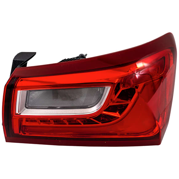 Passenger Side, Outer Tail Light, with Bulb, LED, Clear Lens