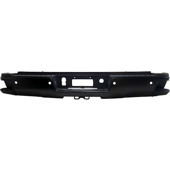 2018 Chevrolet Silverado 2500 HD - Step Bumper, For Models With Single Rear Wheels, Powdercoated Black, Face Bar and Pads, Without mounting bracket(s)