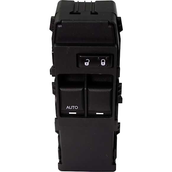 Front, Driver Side Window Switch Black 2 Buttons