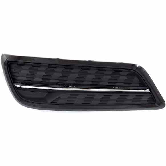 Front, Driver Side Fog Light Cover, Black and Chrome