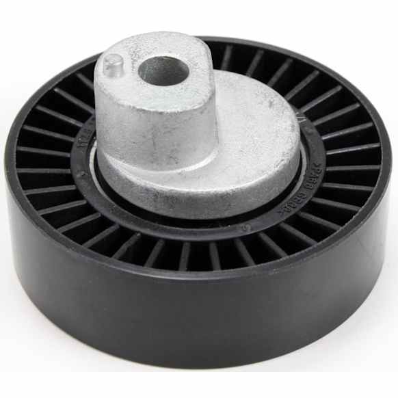 Accessory Belt Idler Pulley, 3.15 in. OD, 0.4 in. ID, 0.96 in. W, Flat, With steel flange, Idler Pulley