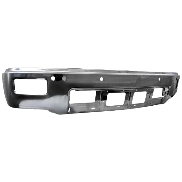 Front Bumper, Chrome, With Parking Aid Sensor Holes, With Fog Light Holes, Without Mounting Brackets