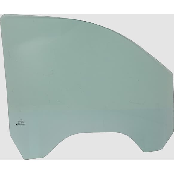 Front, Passenger Side Door Glass, Green Tint, Without Clips, Replaces NAGS No. DD12192 GTNN