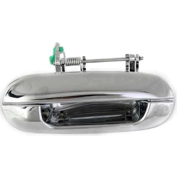 Rear, Passenger Side Exterior Door Handle, Chrome, Without Key Hole, 2-Screw Mount Type