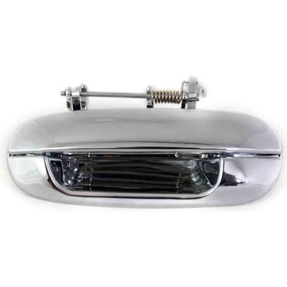 Rear, Driver Side Exterior Door Handle, Chrome, Without Key Hole, 2-Screw Mount Type