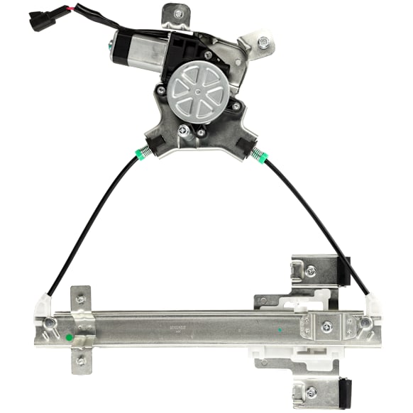 Rear, Passenger Side Power Window Regulator, With Motor