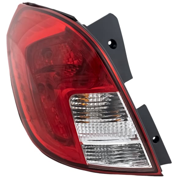 Driver Side Tail Light, with Bulb, Halogen, Clear and Red Lens