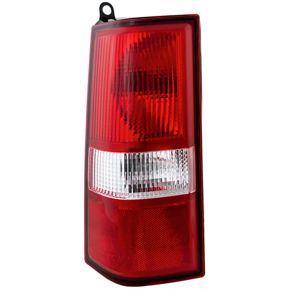 Driver Side Tail Light, with Bulb, Halogen, Clear and Red Lens, CAPA CERTIFIED
