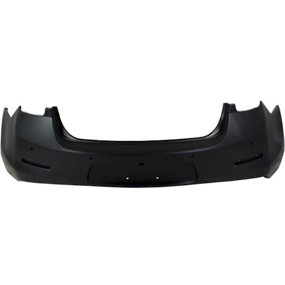 Rear Primed Bumper Cover, With Parking Aid Sensor Holes, Without View Camera Hole