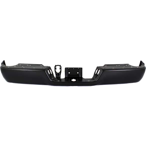 2012 Ram 3500 - Step Bumper, For Models Without Parking Aid Sensor, Without Dual Exhaust, Type 2, Powdercoated Black, Face Bar Only; With pad provision, Without mounting bracket(s)