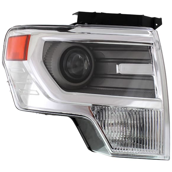 2013-2014 Ford F-150 - Passenger Side Headlight, without Bulb, HID/Xenon, Chrome Trim, CAPA CERTIFIED