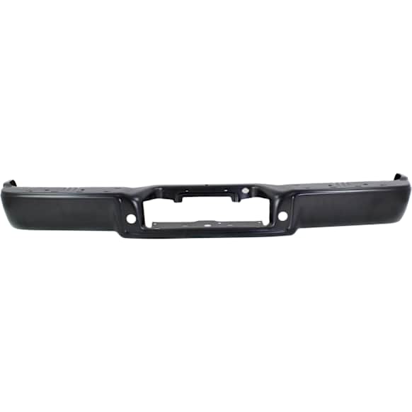 2008 Ford F-150 - Step Bumper, For Models Without Rear Object Sensor Holes, Powdercoated Black, Face Bar Only; With pad provision, Without mounting bracket(s)