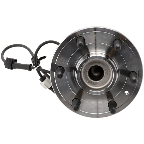 Front, Driver or Passenger Side Wheel Hub, With Bearing, With Sensor, 6 x 5.5 in. Bolt Pattern, RWD, Standard Brakes Model