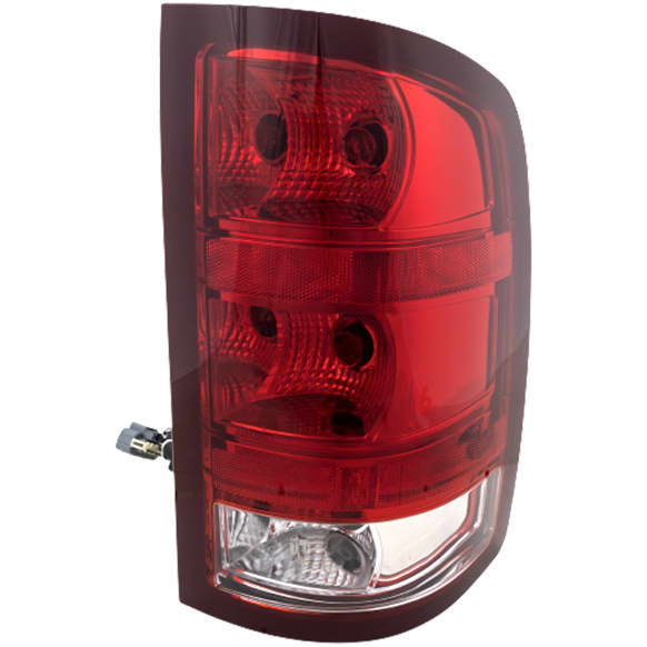Passenger Side Tail Light, With bulb(s), Halogen, Clear and Red Lens, SL/SLE/SLT/WT Models, CAPA CERTIFIED