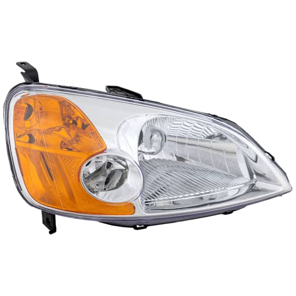 Passenger Side Halogen Headlight, Without bulb(s), OE Replacement, Sedan