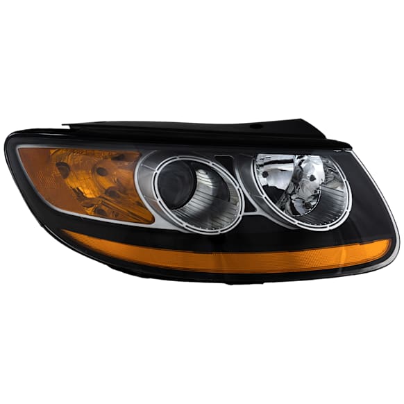 Passenger Side Headlight, with Bulb, Halogen, with Amber Reflector
