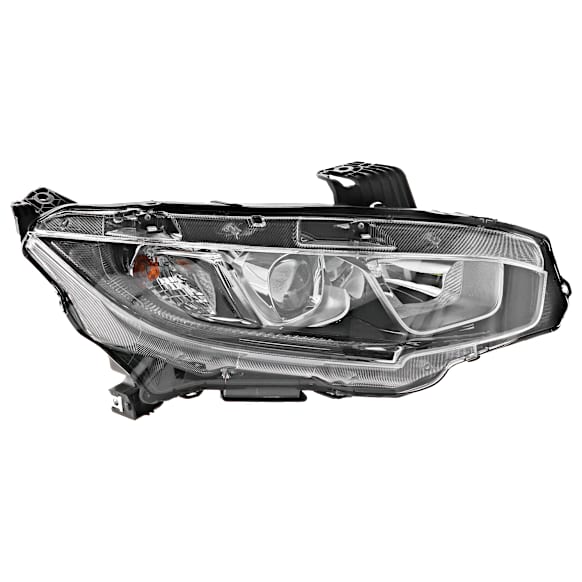 2016-2020 Honda Civic - Passenger Side Halogen Headlight, With bulb(s), OE Replacement