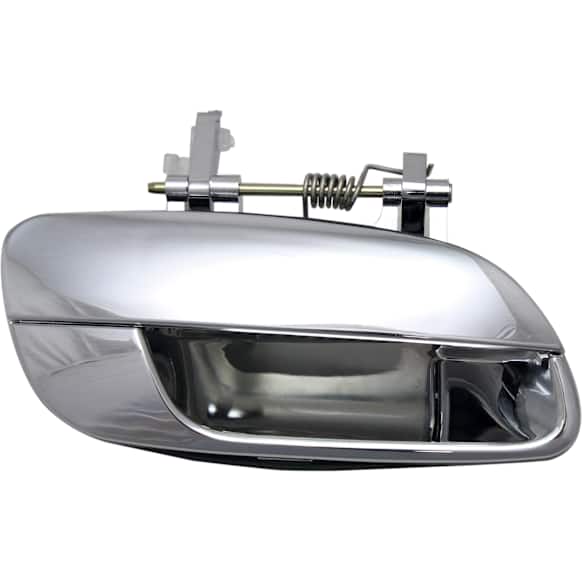 Rear, Passenger Side Chrome Exterior Door Handle, Without Key Hole