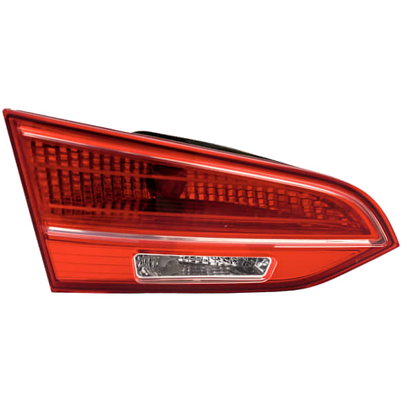 Driver Side, Inner Tail Light, with Bulb, Halogen, Clear and Red Lens