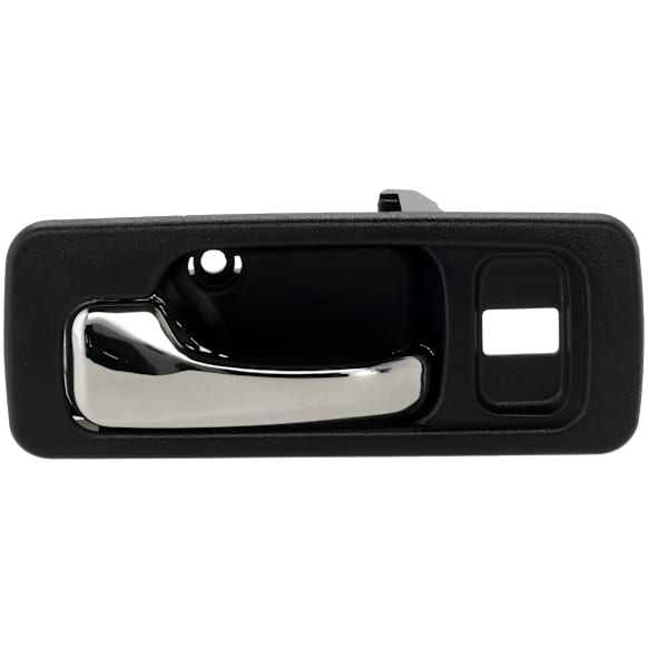 1990 Honda Accord - Front, Driver Side Dark blue bezel with chrome lever Interior Door Handle, With Door Lock Hole, 4-Door, Sedan