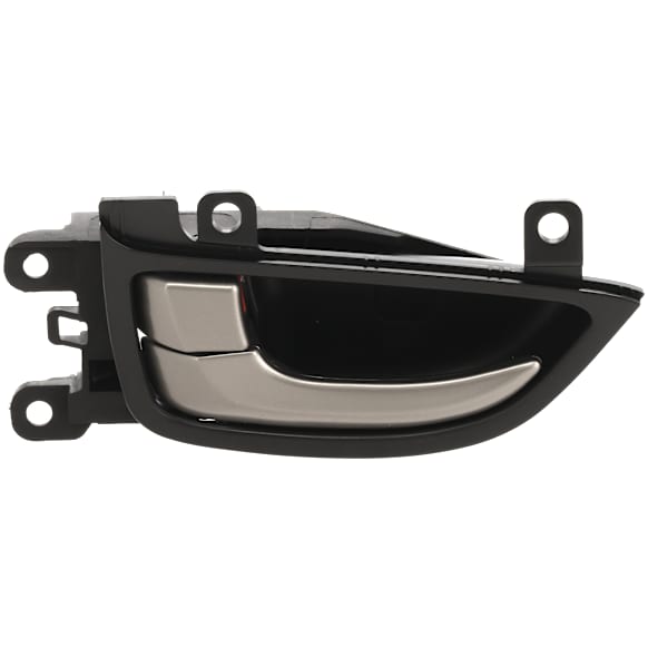 Front, Driver Side Black bezel with beige lever Interior Door Handle, With Door Lock Button