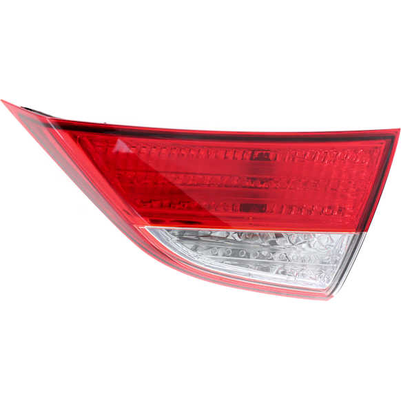 Passenger Side, Inner Tail Light, with Bulb, Halogen, Clear and Red Lens