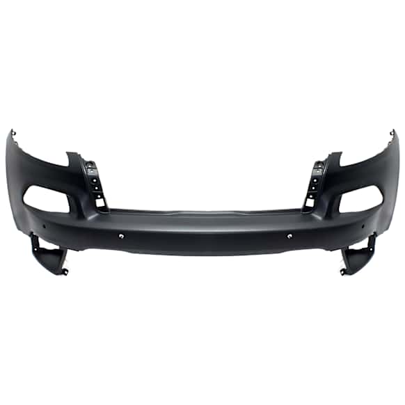 Front, Upper Primed Bumper Cover, Except Trailhawk Models, With Parking Aid Sensor Holes, Without Advance Park System Holes