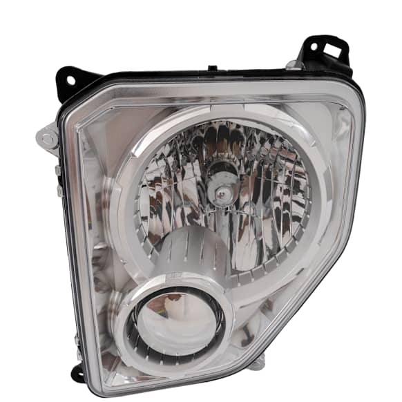 2009 Jeep Liberty - Driver Side Halogen Headlight, With bulb(s), For Models Without Black Bezel and Fog Lights, OE Replacement