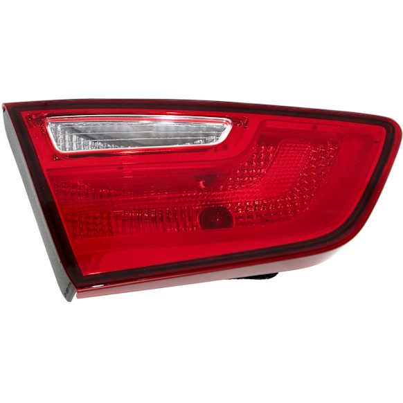 Driver Side, Inner Tail Light, with Bulb, Halogen, Clear and Red Lens, Except Hybrid Model, USA Built Vehicle