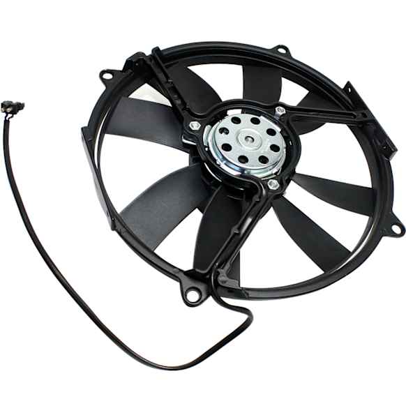 A/C Condenser Fan, Passenger Side, Fan Blade and Motor, Condenser Mounted