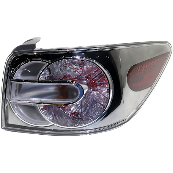 Passenger Side Tail Light, with Bulb, Halogen, Clear and Red Lens