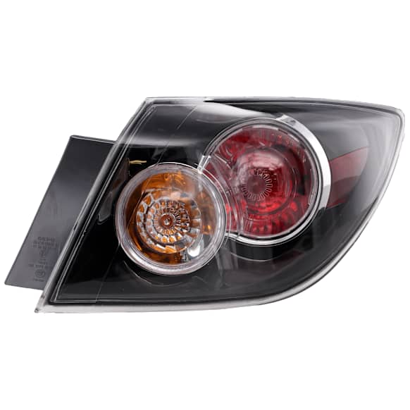 Passenger Side Tail Light, with Bulb, Halogen, Clear and Red Lens, Hatchback