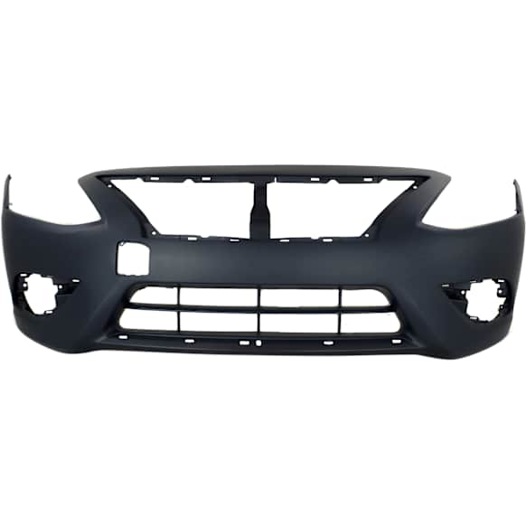 2018 Nissan Versa - Front Primed Bumper Cover, For Models With Chrome Insert