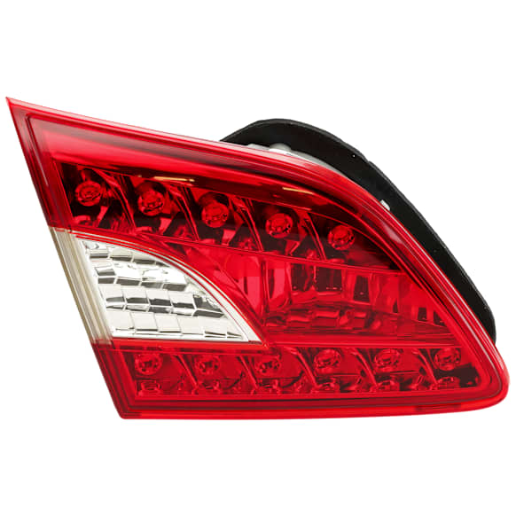 Driver Side, Inner Tail Light, without Bulb, Halogen, Clear and Red Lens, CAPA CERTIFIED