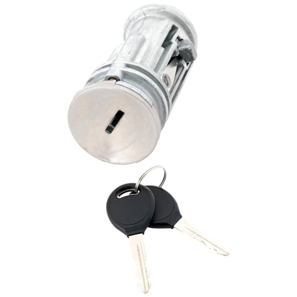 Ignition Lock Cylinder, Chrome, with Keys, Ignition Switch Mounting Location