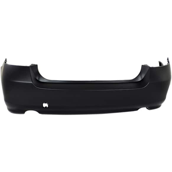 Rear Primed Bumper Cover, Sedan, With Dual Exhaust Cut Outs