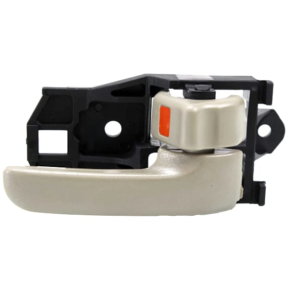Front or Rear, Passenger Side Interior Door Handle, Beige, With Door Lock Button